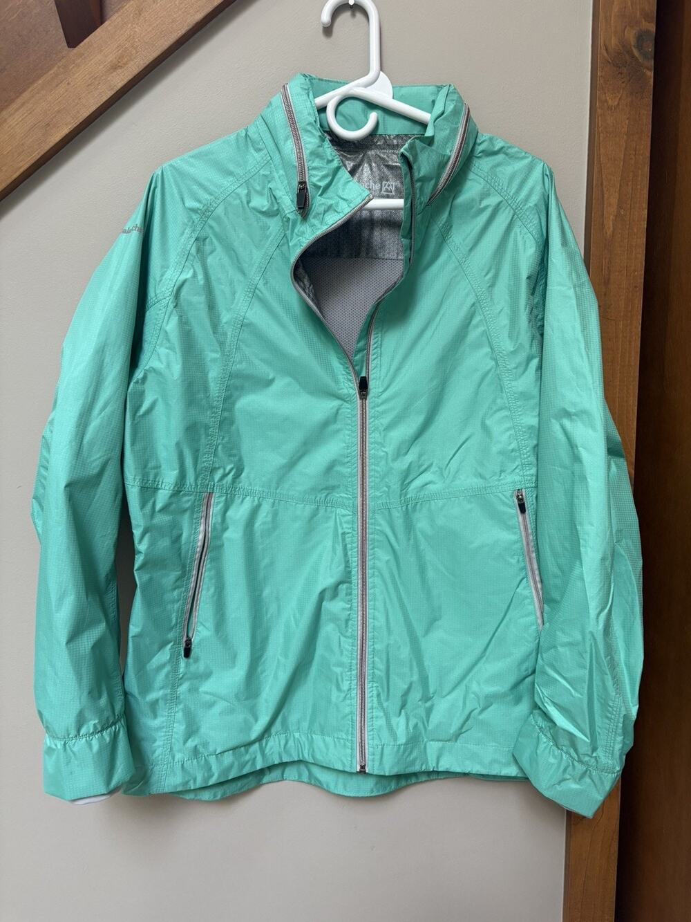Avalanche Womens Large Teal Weather Shield Zip Lightweight Hooded Jacket Size XL